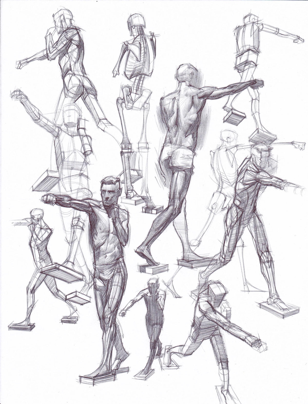 Figure Drawing by Steven Michael Hampton